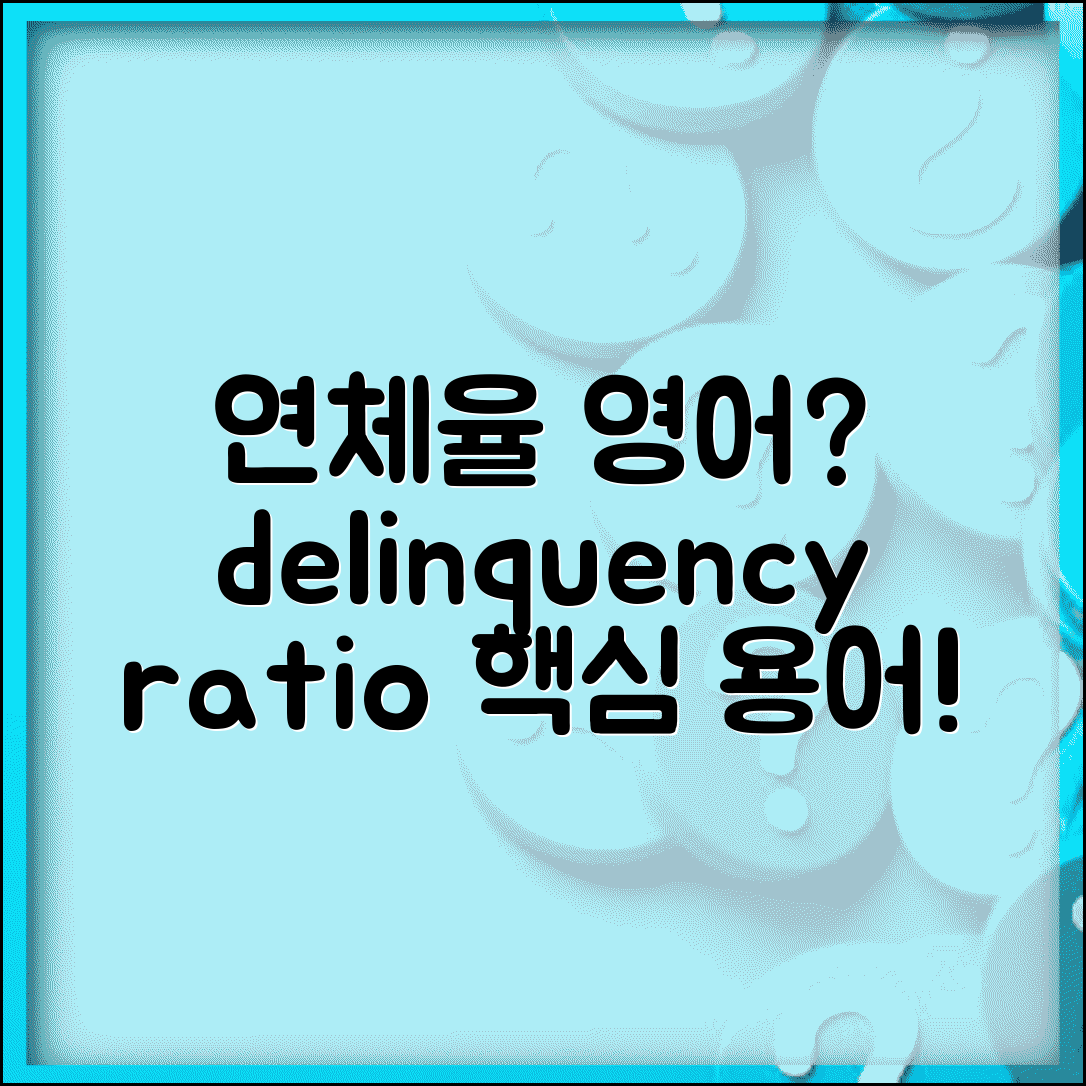 연체율 영어로 표현 | delinquency ratio 연체율 영어 용어