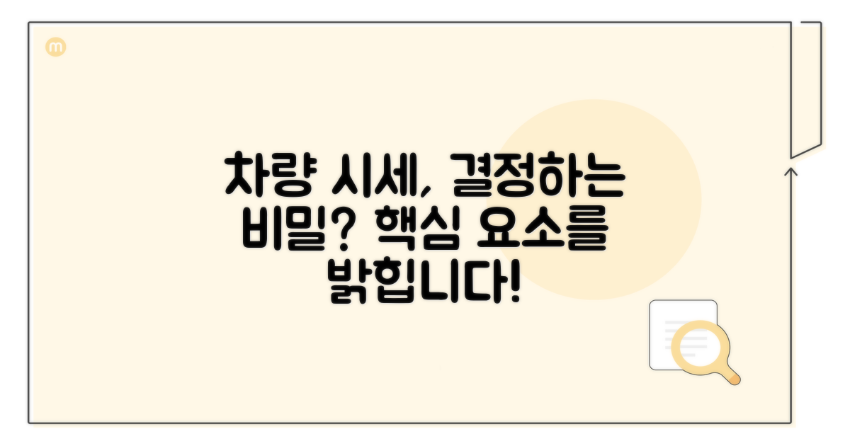 차량 시세, 어떤 요소가 결정할까?