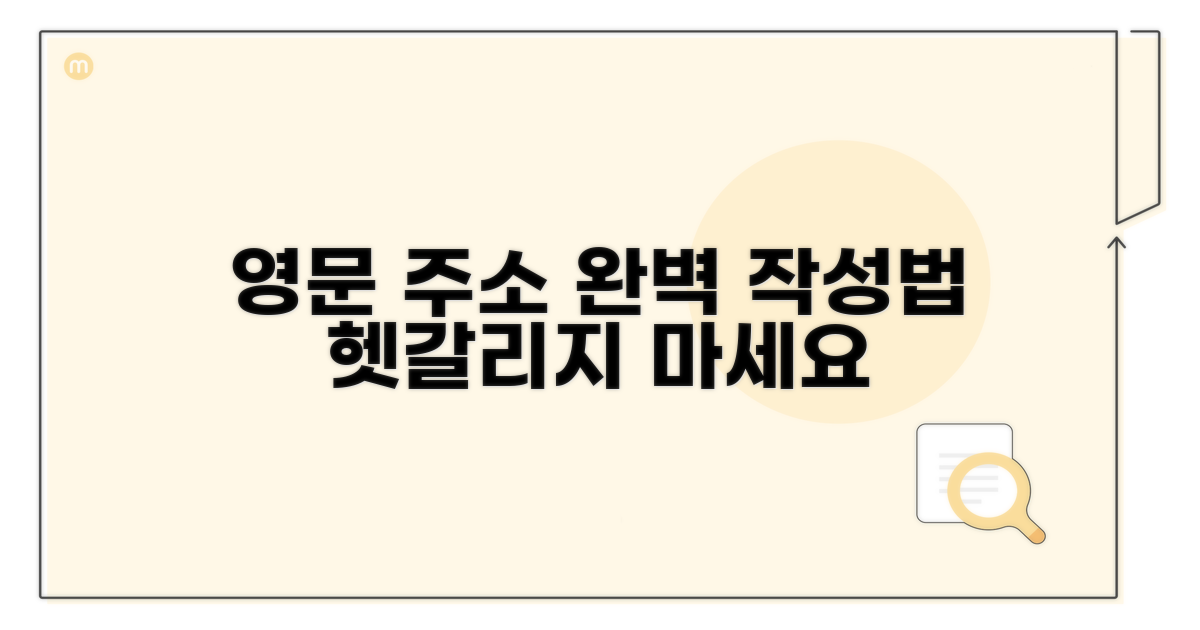 영문 주소 작성법, 헷갈리지 마세요