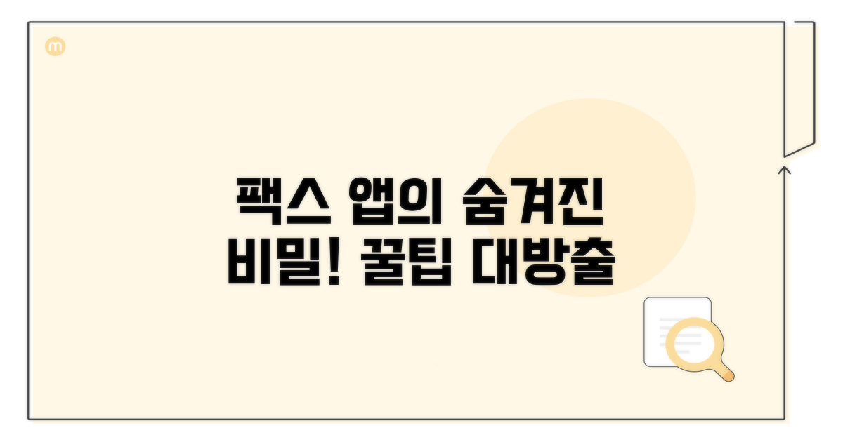숨겨진 팩스 앱 활용 꿀팁