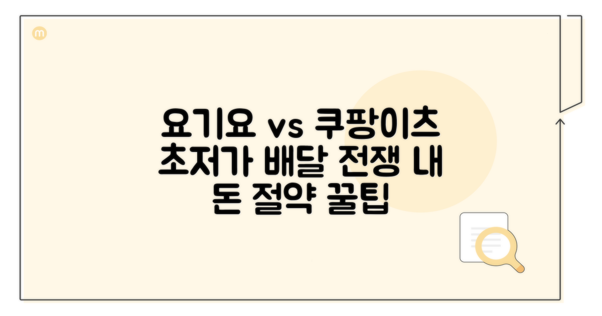 요기요 쿠팡이츠, 수수료 비교 분석