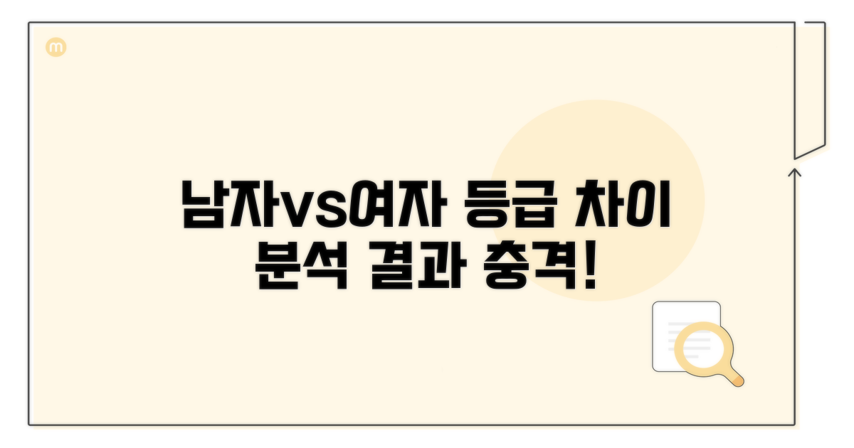 남자 여자 등급 기준 분석