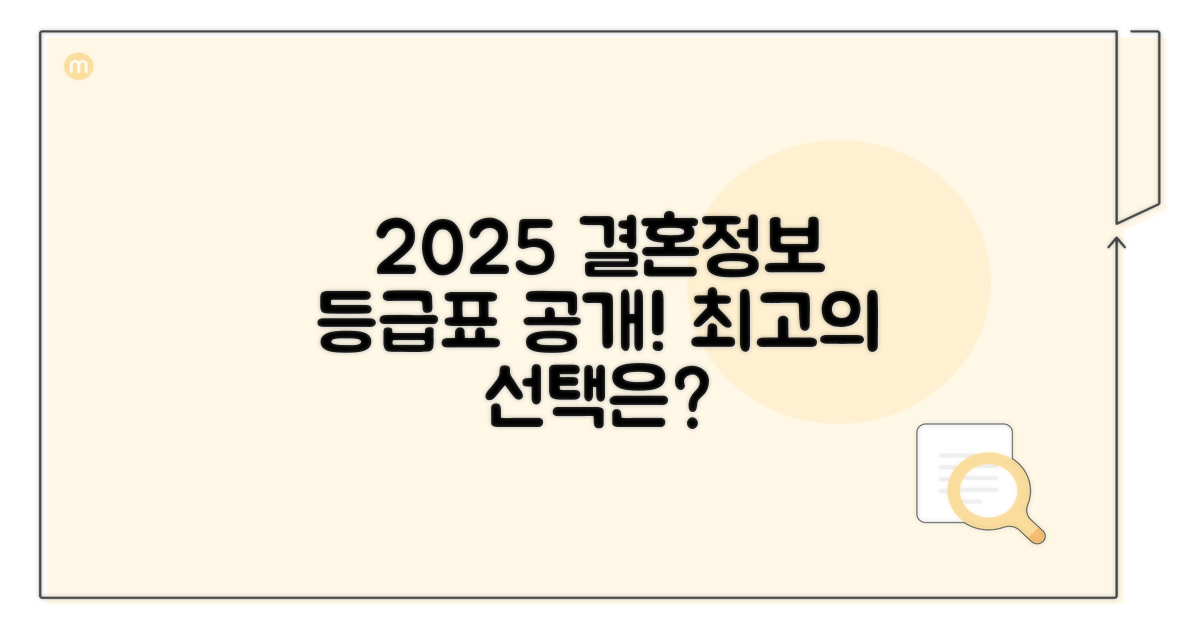 2025 결혼정보회사 등급표 확인