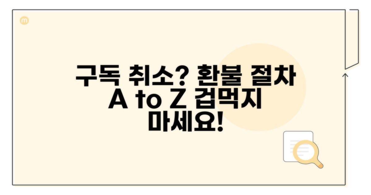 구독 취소 환불 절차 안내