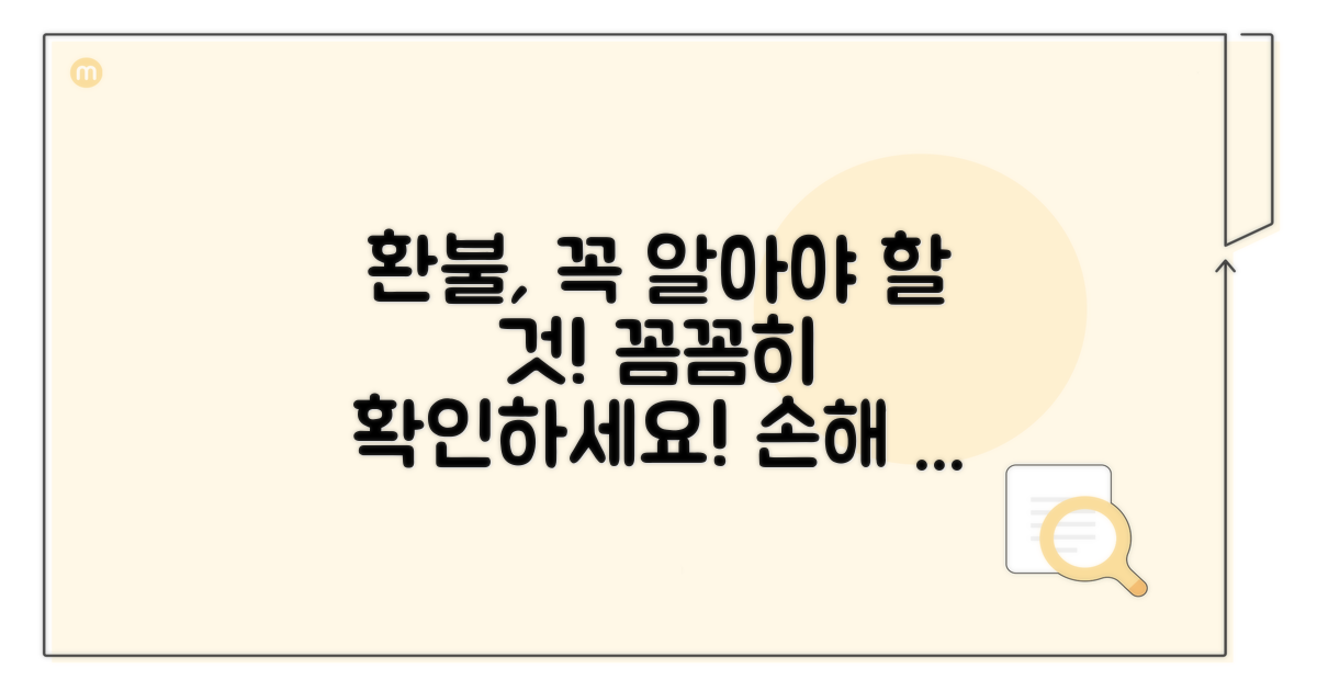 환불 시 주의사항 필독