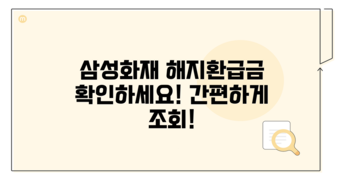 삼성화재 해지환급금 조회 방법