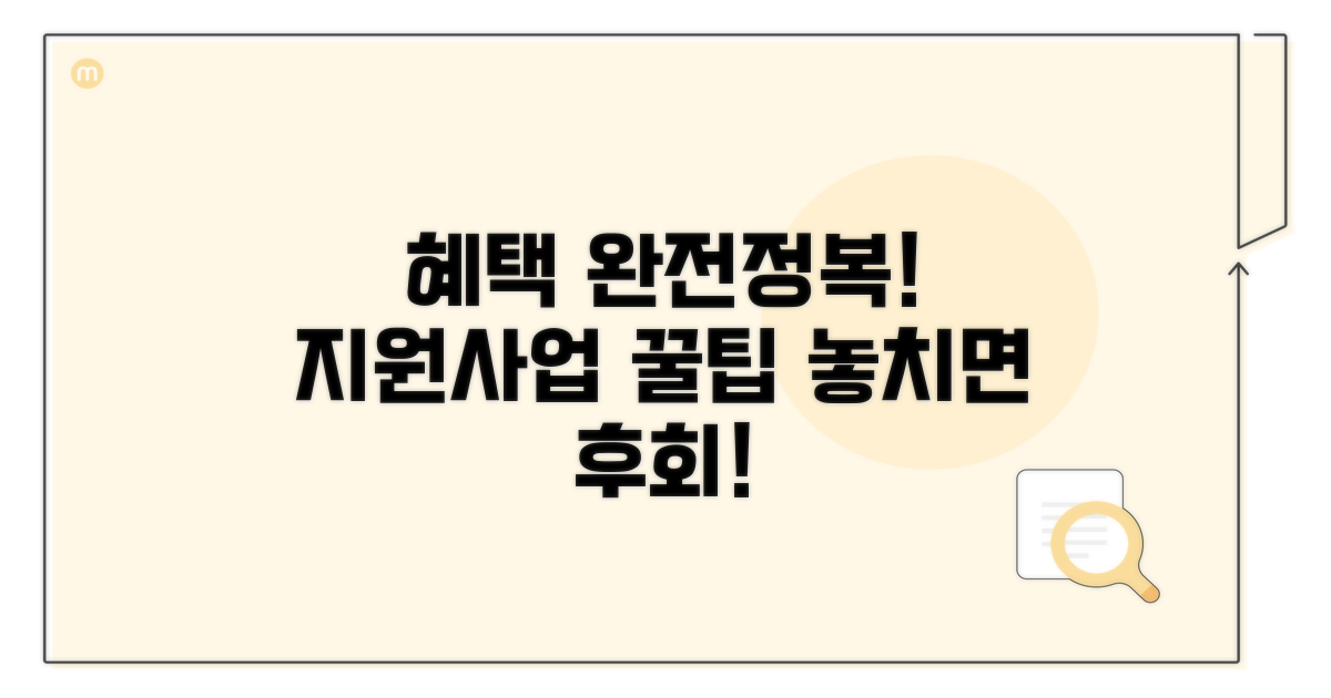 지원사업 혜택 완전정복