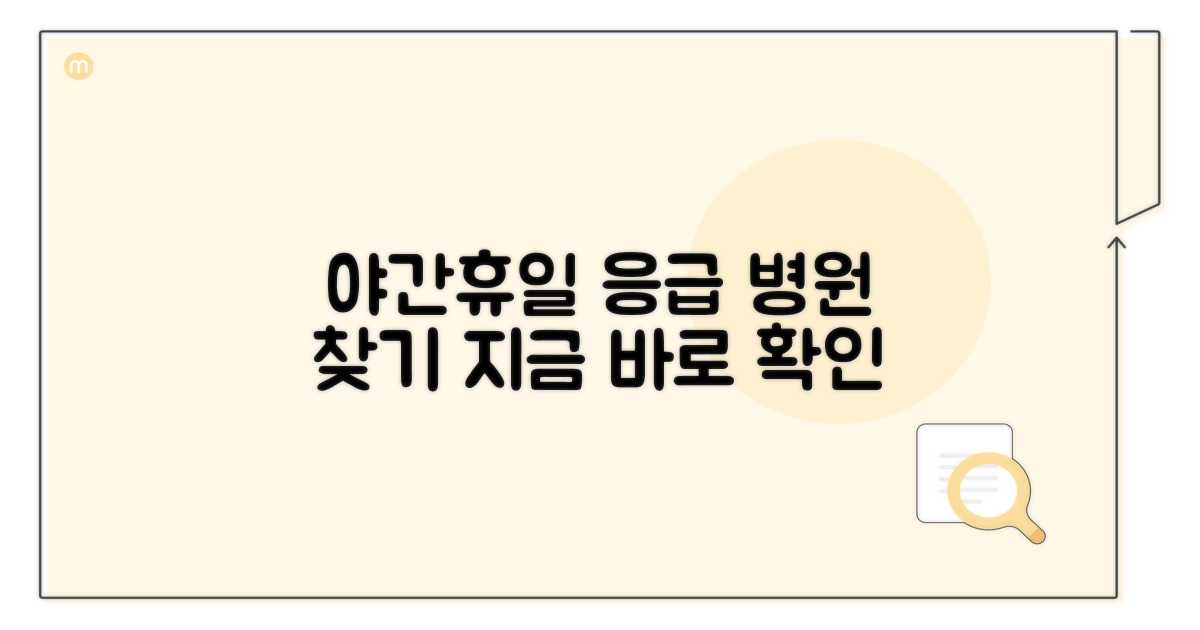 야간·휴일 병원 안내