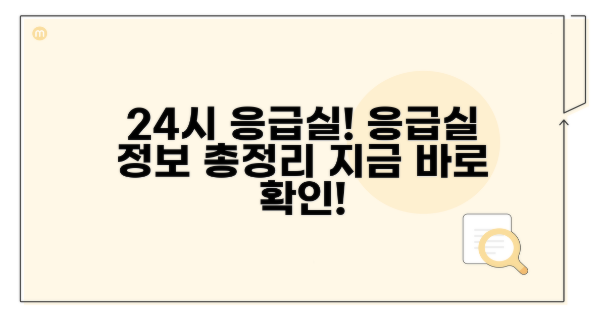24시간 응급실 정보