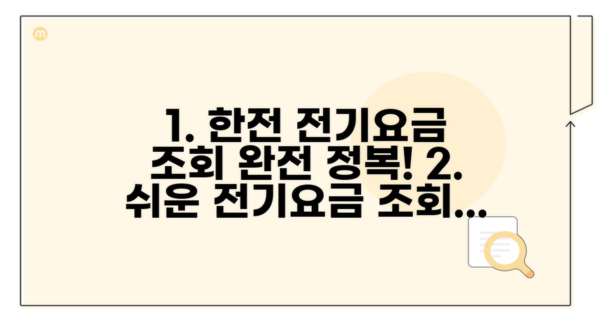 한전 전기 요금 조회 방법