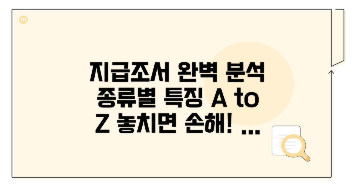 지급조서, 종류별 특징 분석