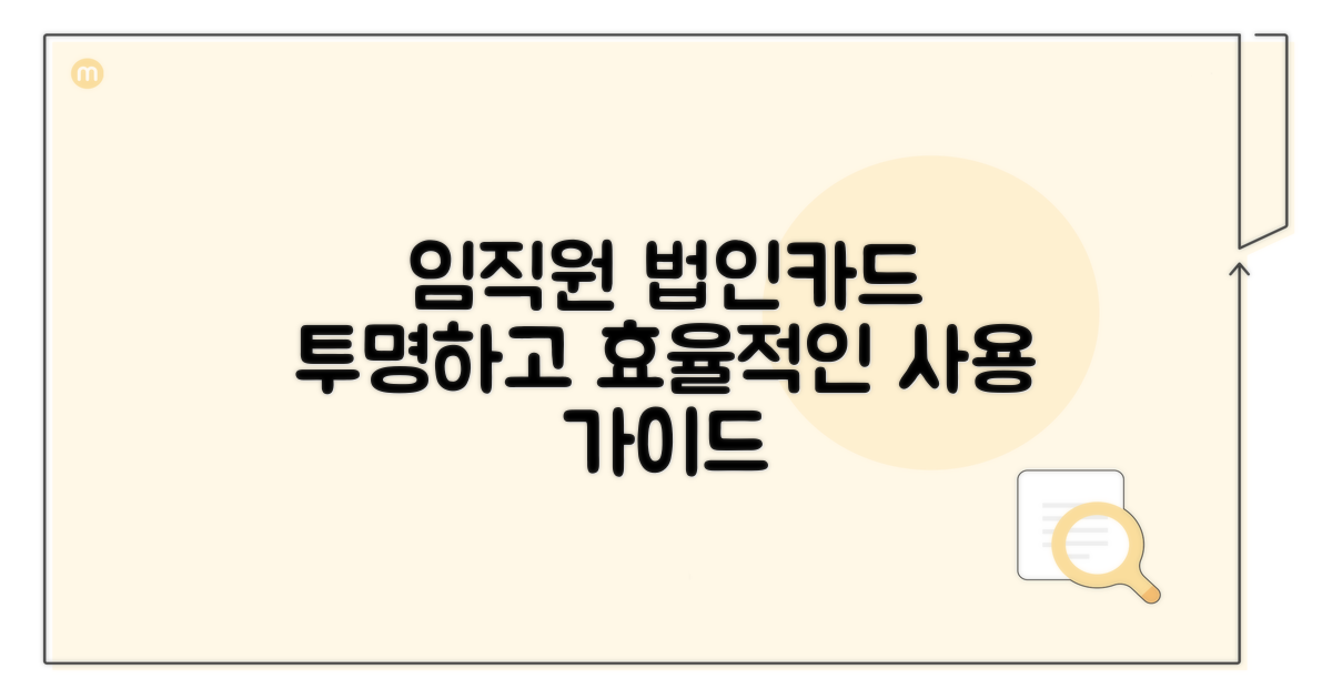임직원 법인카드, 투명하고 효율적인 사용법