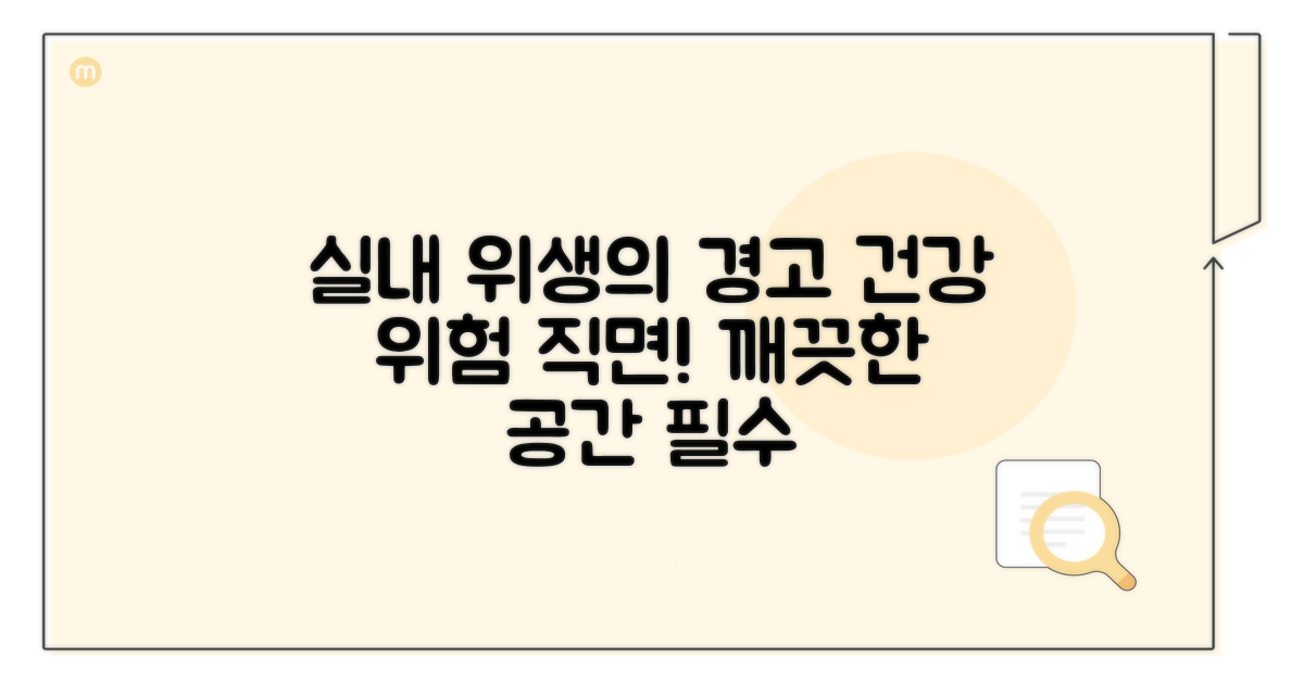 실내 위생, 건강 문제 위험성 경고