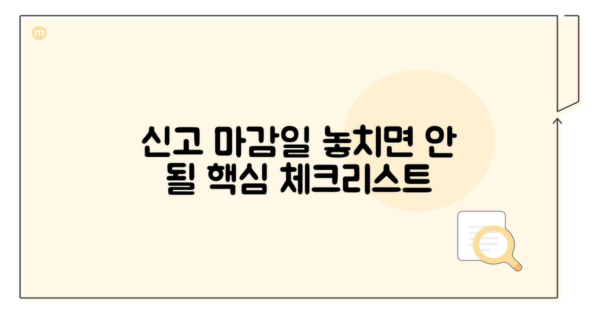 신고 기한과 주의사항 체크리스트