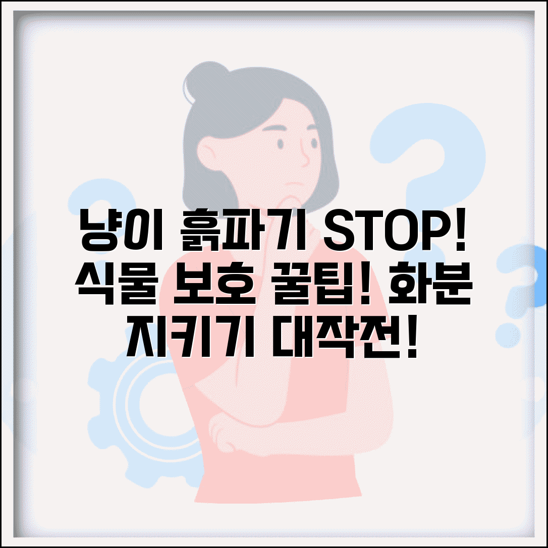 고양이 화분 흙파기 행동 막는 방법 식물 보호