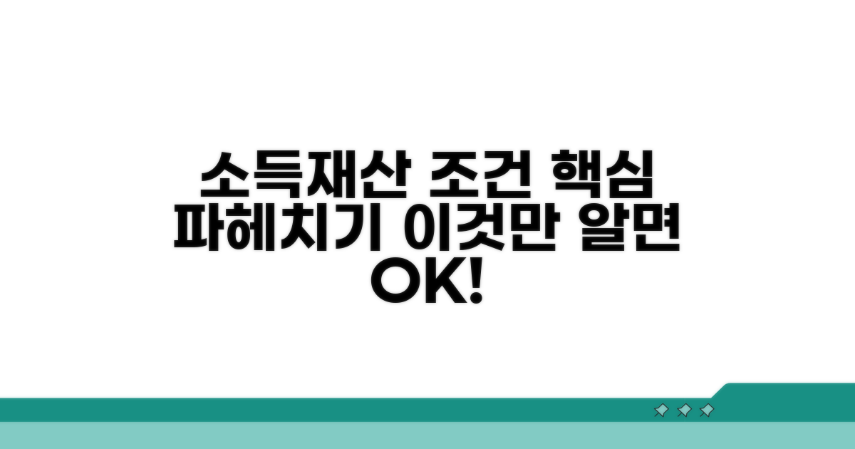 소득 기준과 재산 조건 파헤치기
