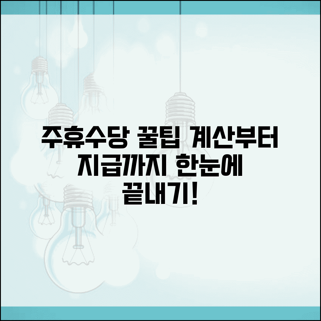 주휴수당 계산부터 지급까지 총정리 가이드