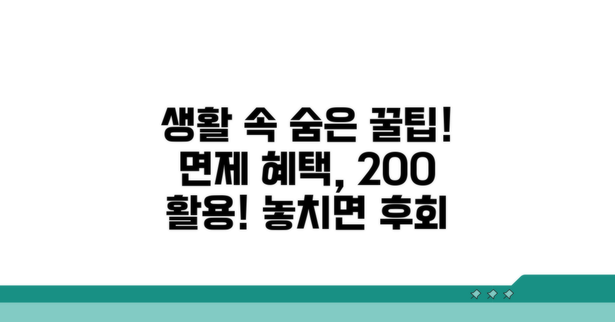 생활 속 면제 혜택 활용 방법