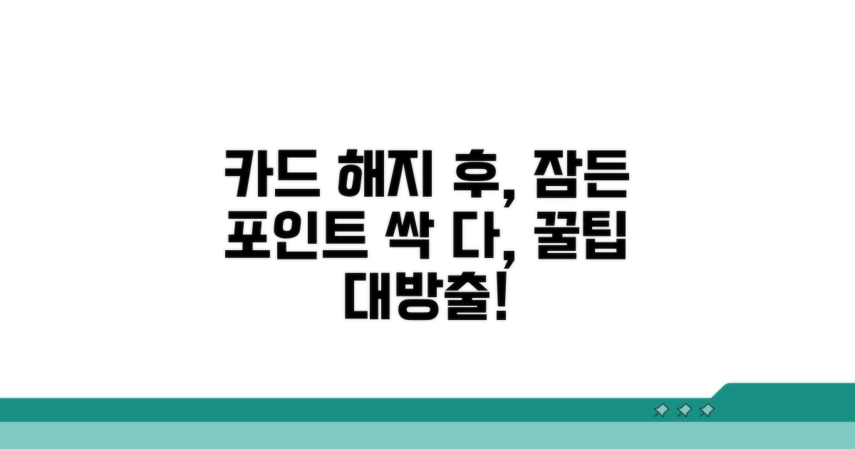 카드 해지 후 포인트 활용 꿀팁