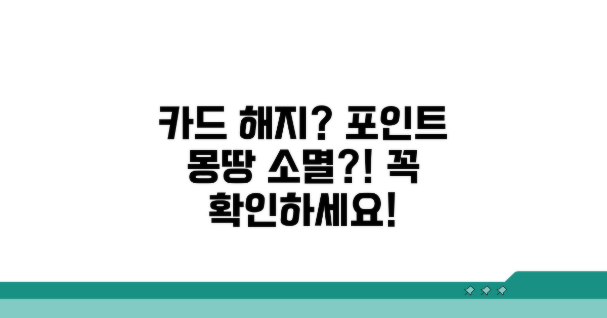 카드 해지 시 포인트 소멸될까?
