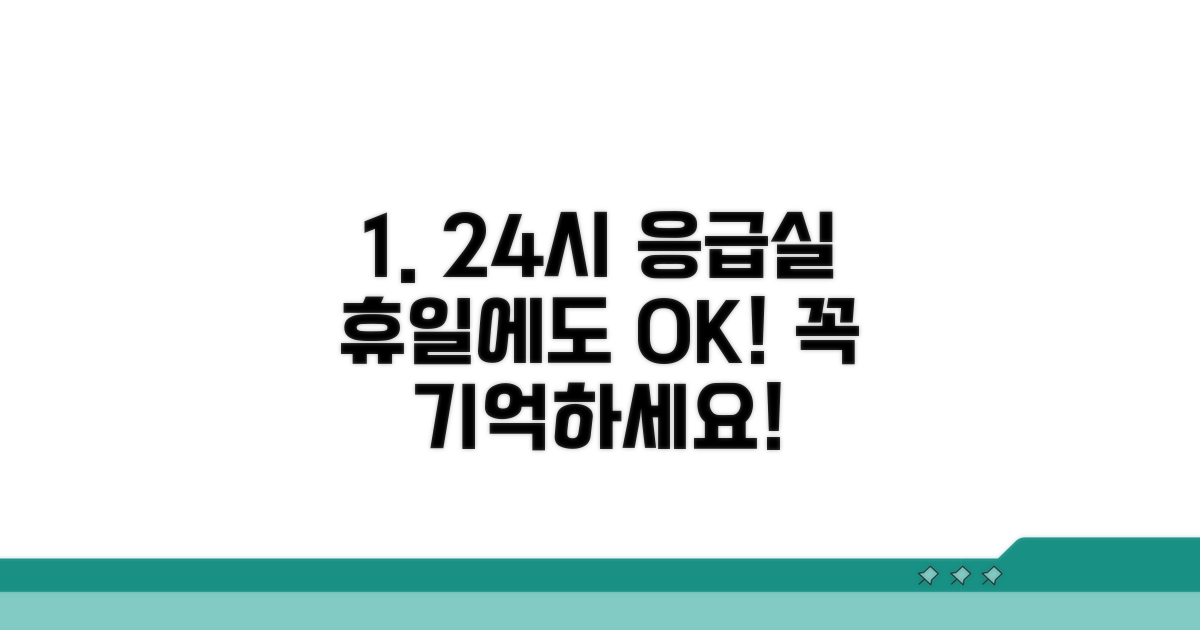 휴일 응급실 24시간 운영 정보