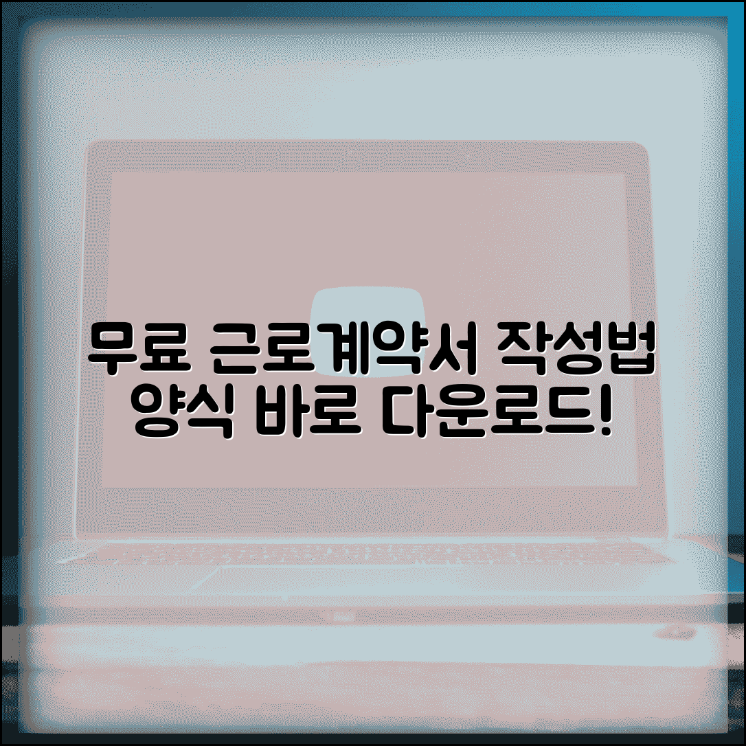표준근로계약서 양식 무료 다운로드 작성법 알아보기