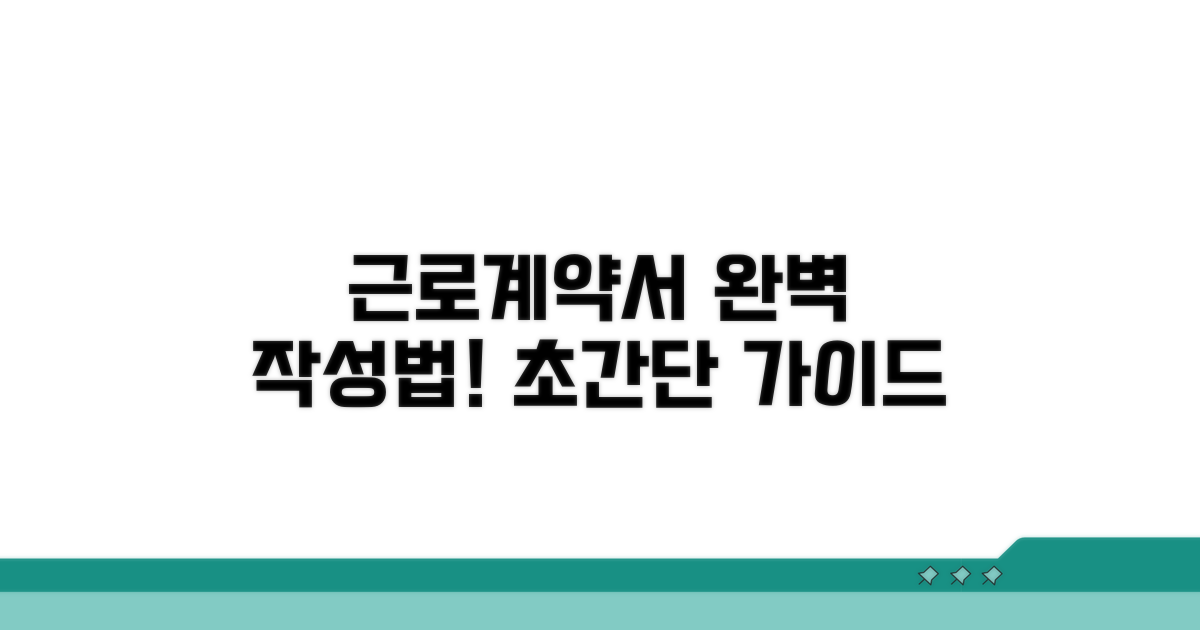 근로계약서 작성법 완벽 가이드