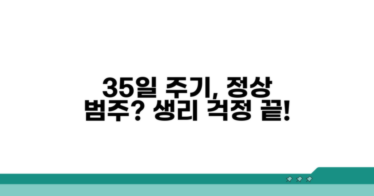 35일 생리주기, 정상일까요?