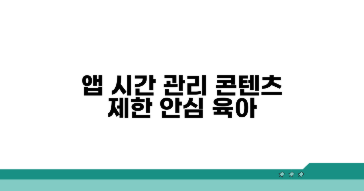 앱 사용 관리와 콘텐츠 제한