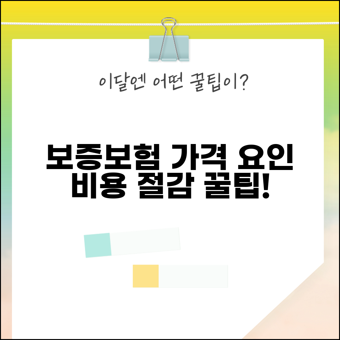 보증보험 가격 결정 요인과 비용 절감 방법