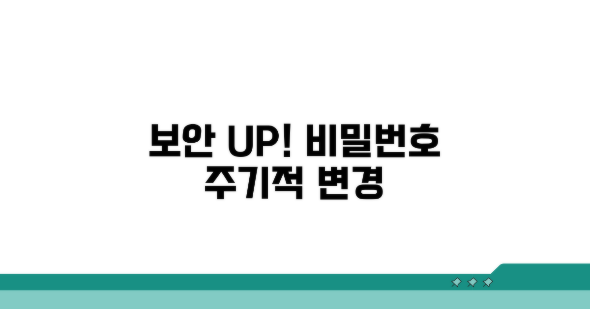 보안 강화! 주기적인 비밀번호 변경 필수
