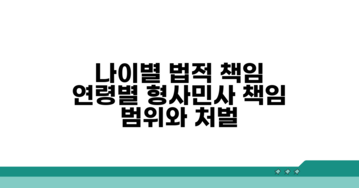 나이별 적용되는 법적 책임 비교