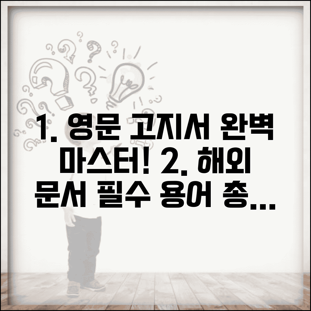 고지서 영어 표현 방법과 국제 업무 문서 용어