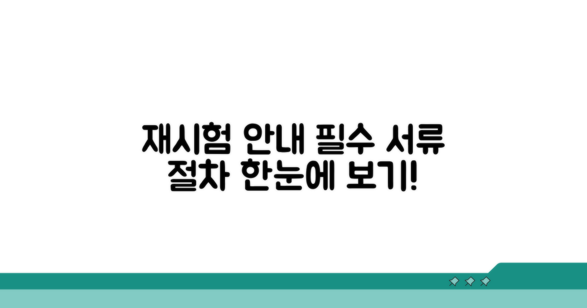 재시험 절차 및 제출 서류 안내