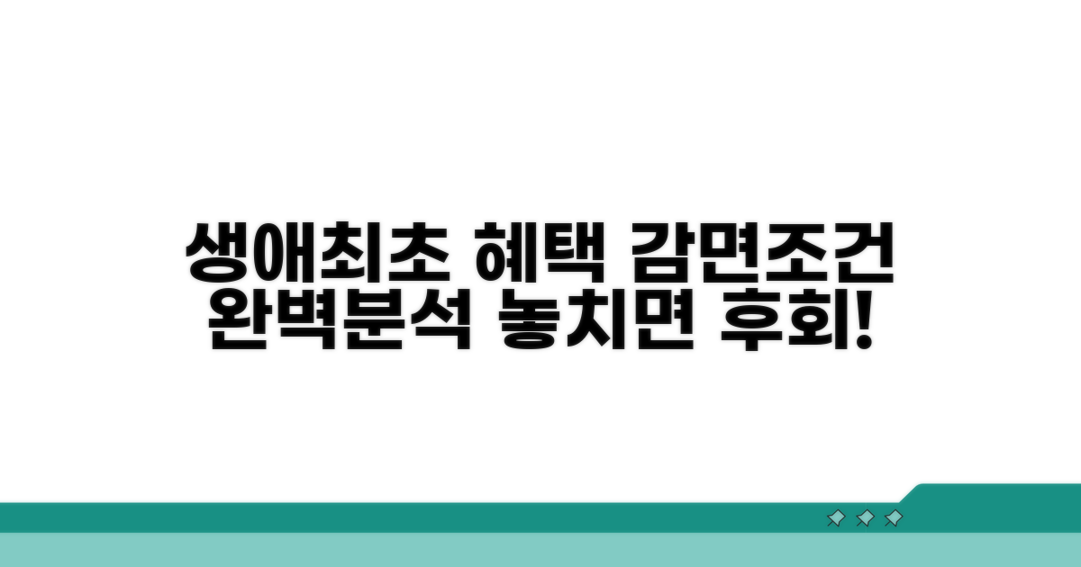생애최초 감면 조건 완벽 분석