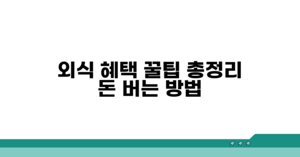 외식 혜택 비교 및 활용법