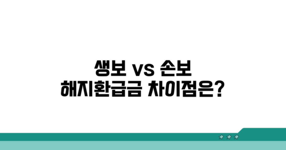 생명보험 vs 손해보험 해지환급금 비교