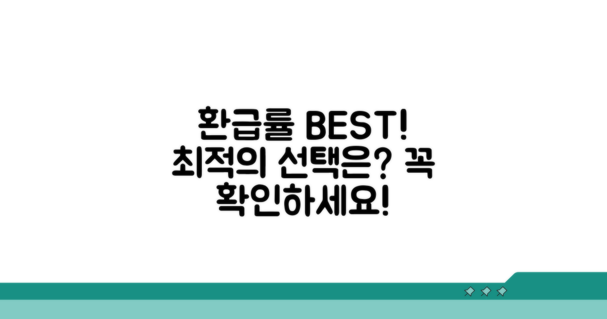 종류별 환급률, 최적의 선택은?