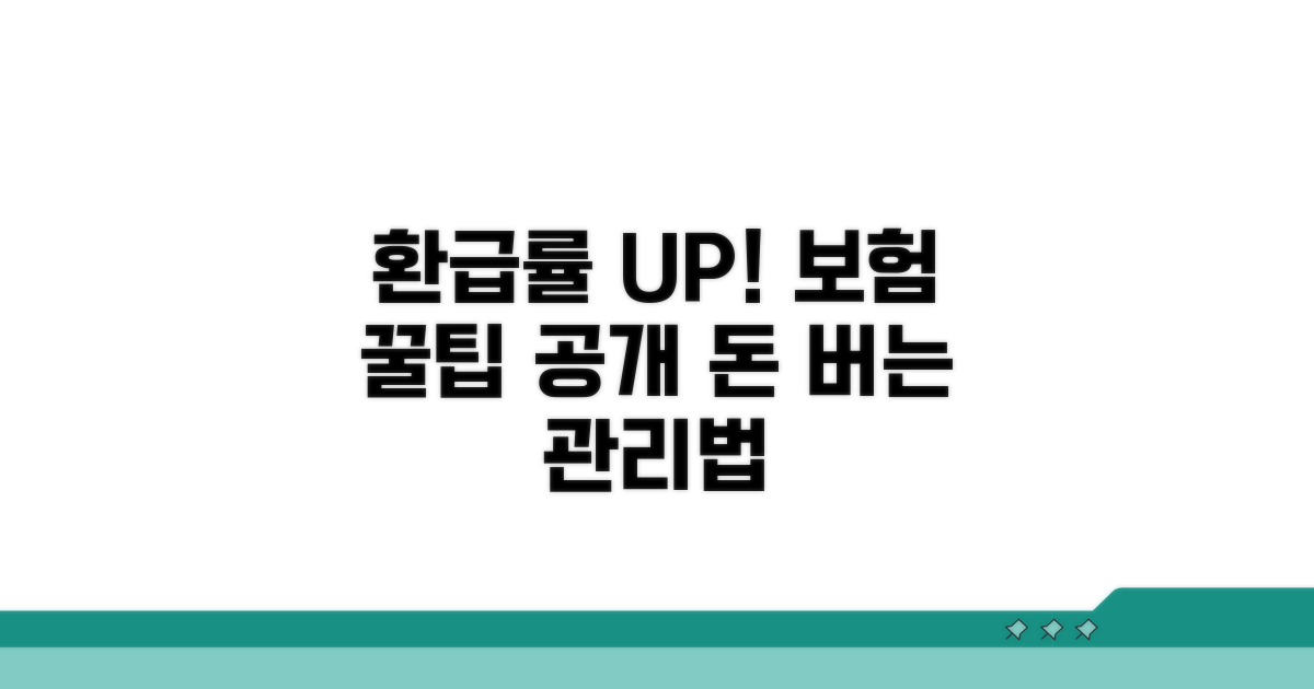 환급률 높이는 현명한 보험 관리