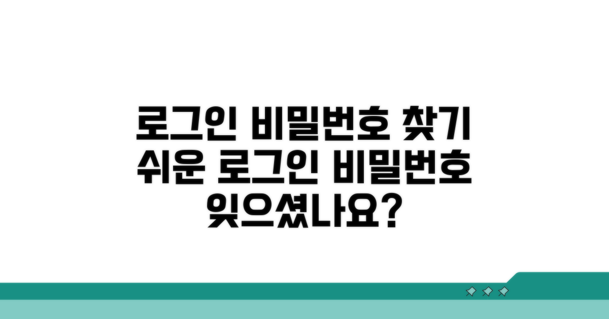 로그인 방법과 비밀번호 찾기