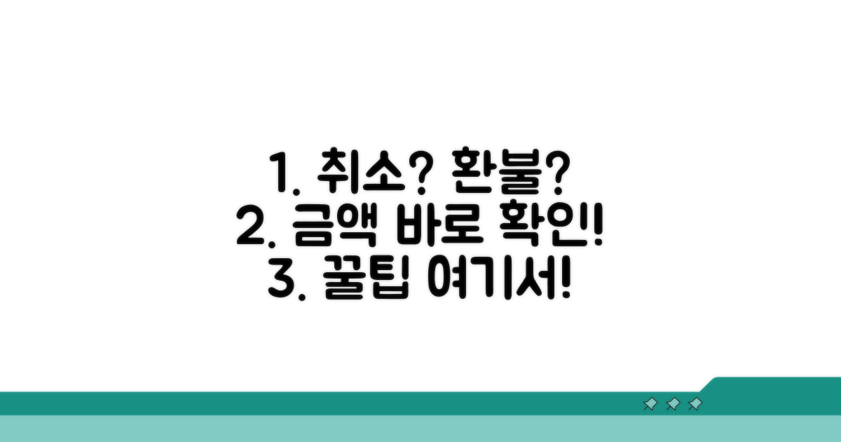 취소 가능 시간과 환불 금액