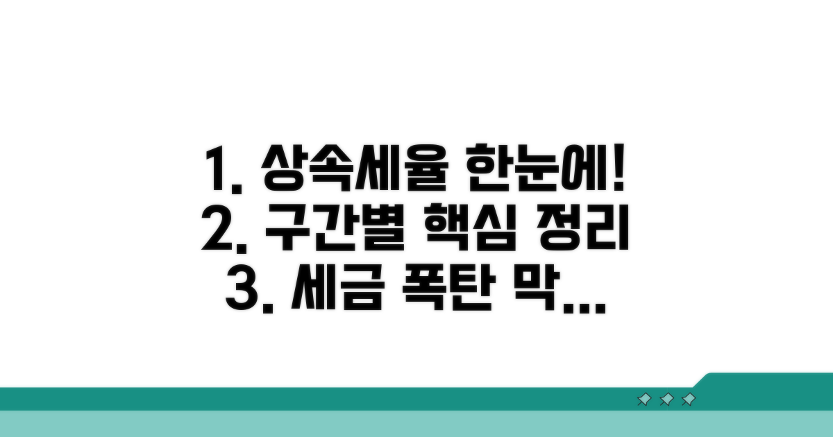 상속세율 구간별 한눈에 보기