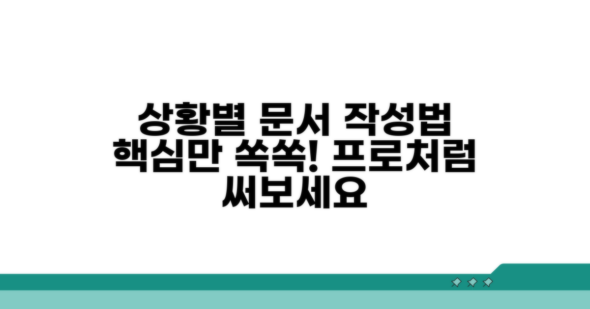 상황별 최적화된 문서 작성법