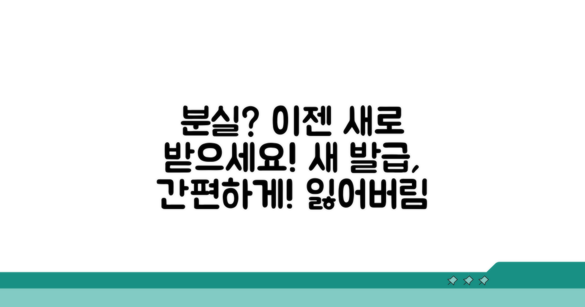 분실 말고 새로 발급받기