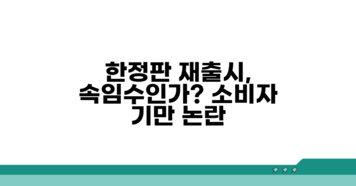 한정판 재출시, 소비자 기만인가