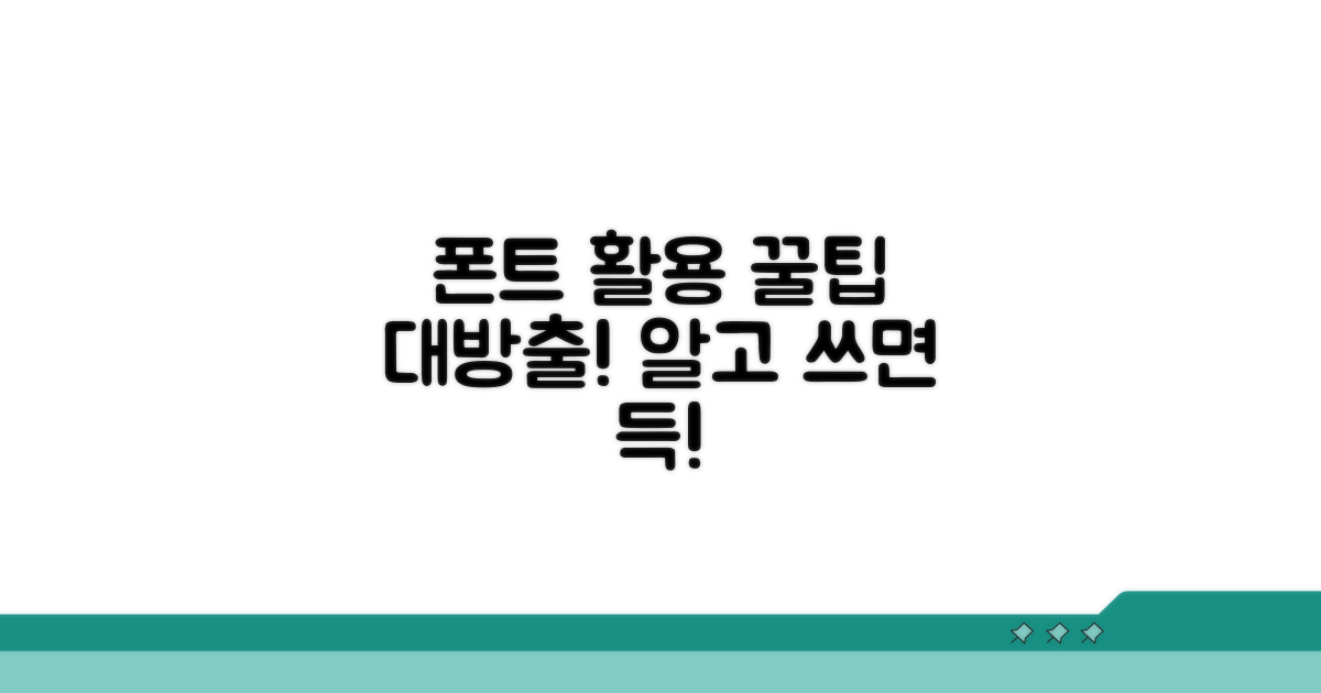 알고 쓰면 득! 폰트 활용 꿀팁