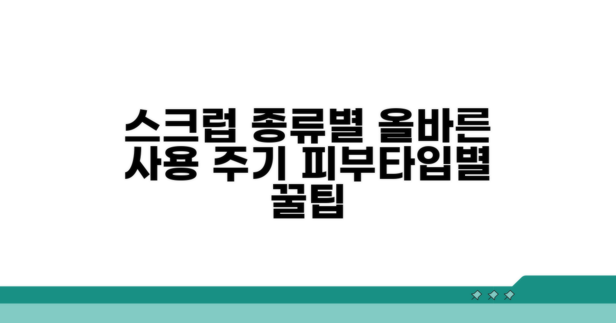 종류별 스크럽, 올바른 사용 주기