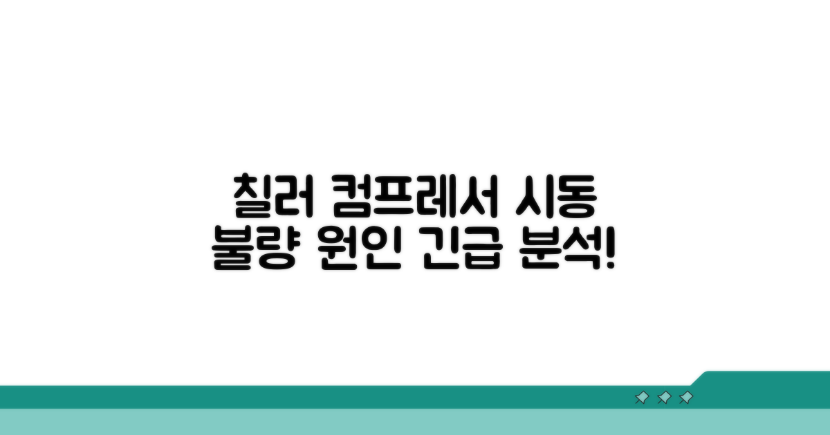 칠러 컴프레서 시동 불량 원인 분석
