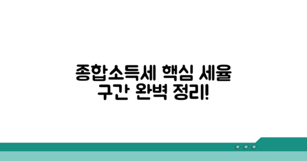 종합소득세 세율 구간 완벽 정리