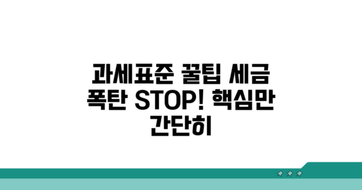 과세표준 계산, 헷갈리지 않게!